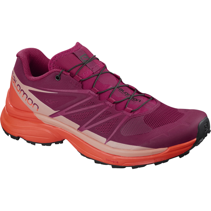 SALOMON WINGS PRO 3 W Philippines - Women's Trail Running Shoes - Purple/Orange | 291304-KTC